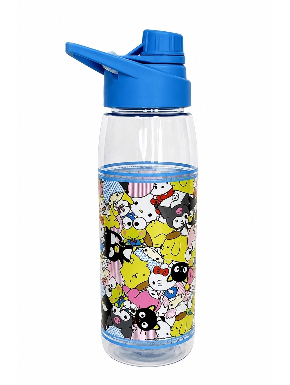 Sanrio Characters Reusable Water Bottle Flip Straw Blue Kawaii Cute